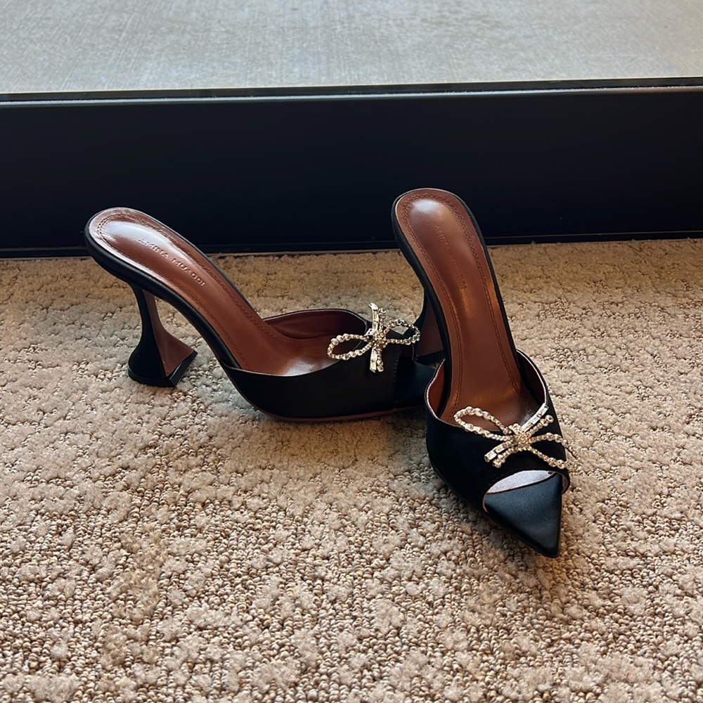 Amina Muaddi - 95mm Rosie Crystal embellished mules